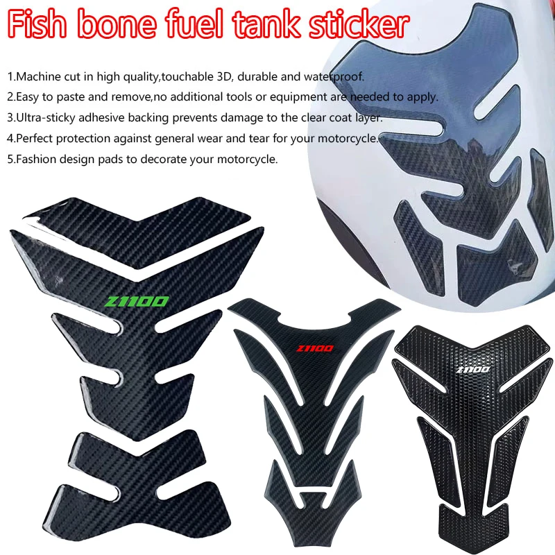 

For Z1100 SE SX Versys 1100 SE Versys 1100SE 3D Carbon-Look Motorcycle Tank Pad Protector Decal