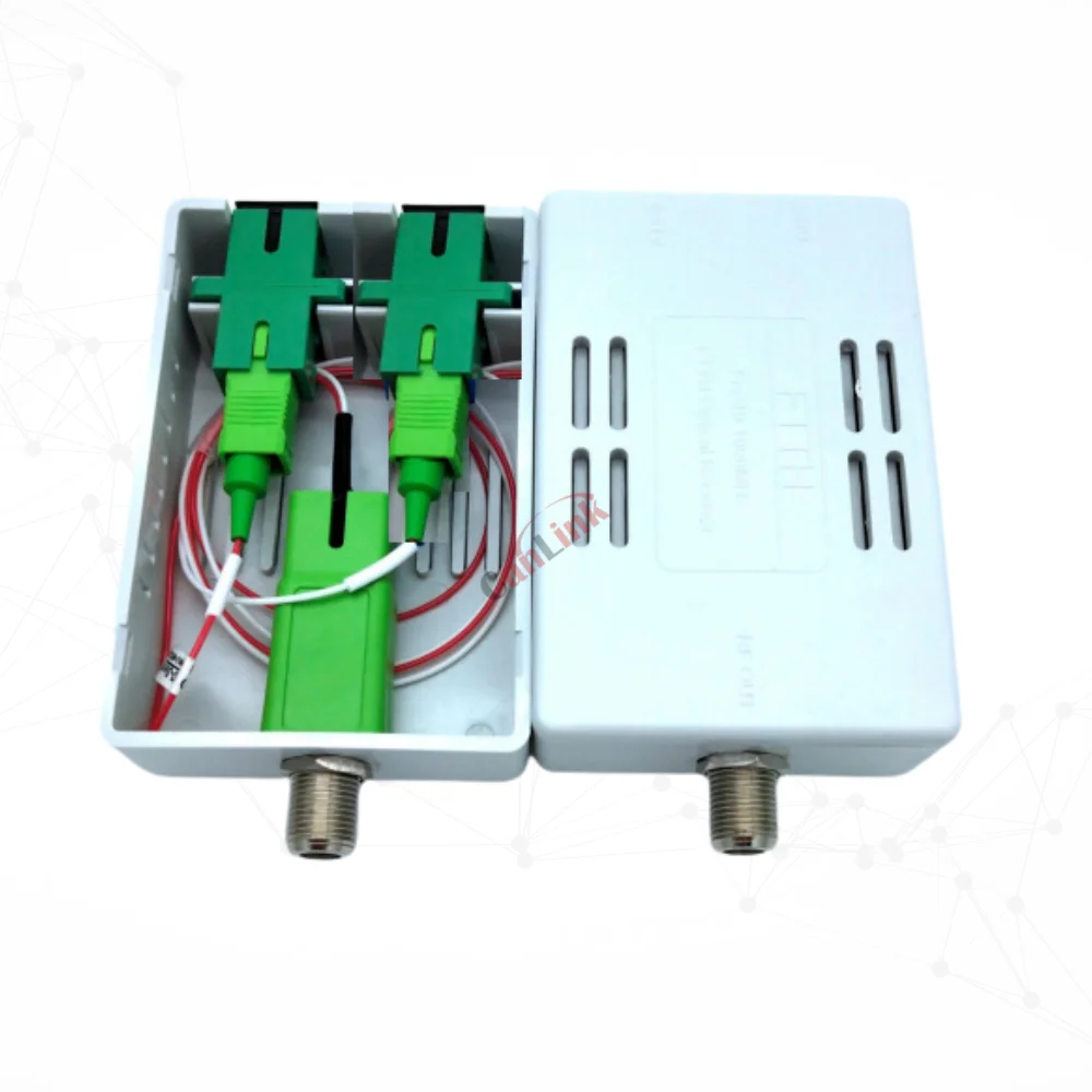 YT-8684-P Mini CATV FTTH Passive Receiver Fiber Optical with WDM SC-APC/UPC Optical To RF Signal Converter