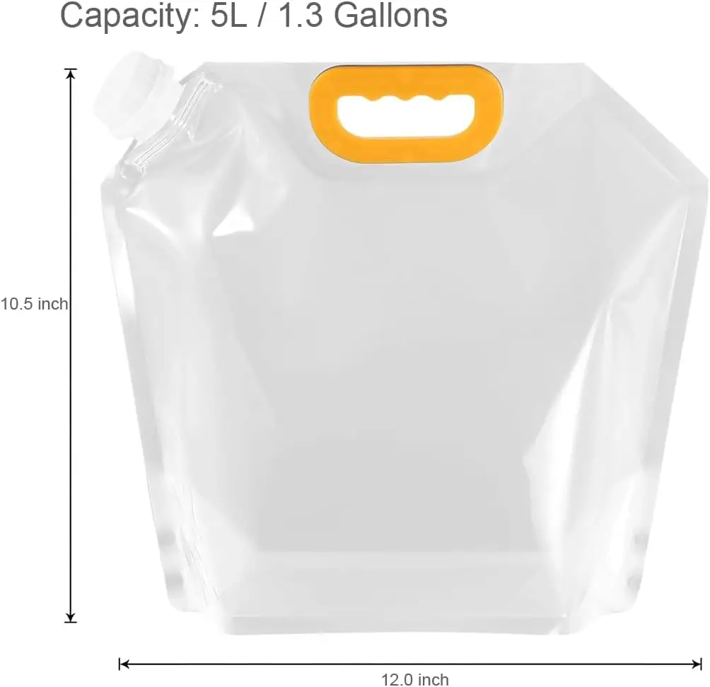 5L Tragbarer Wasserbeutel, faltbarer Eimer, Aufbewahrung, Wasserbehälter, Krug, Flaschentasche, Outdoor-Sport, Reisen, Camping, Zubehör mit Griff – Detail 8
