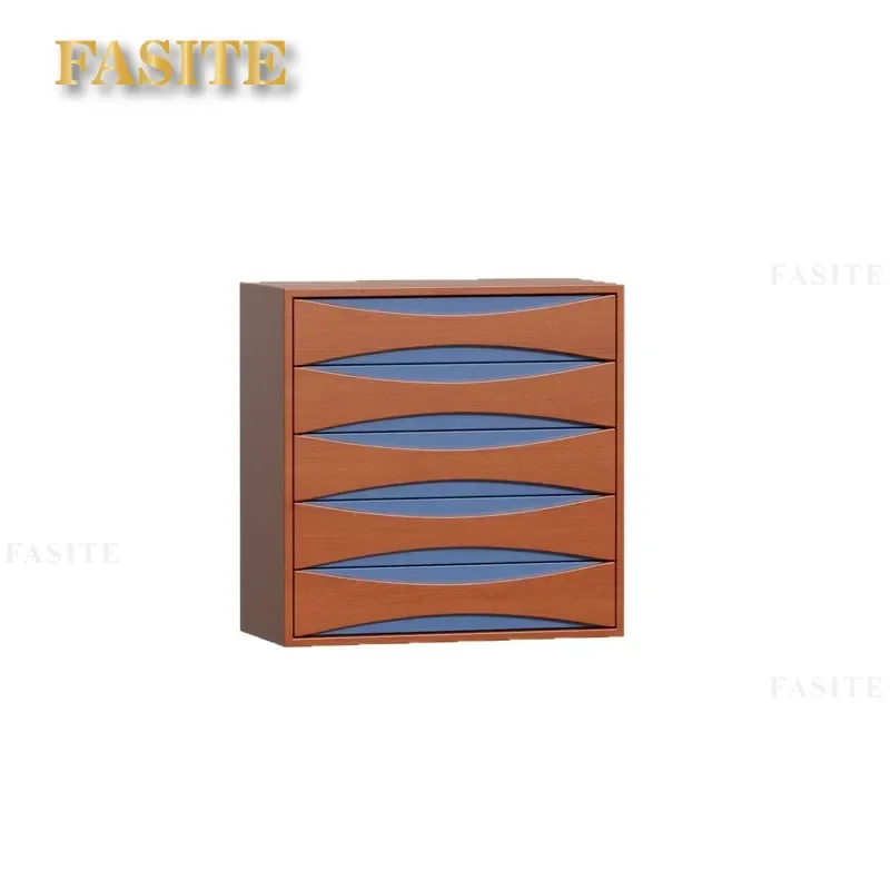 Medieval Solid Wood Chest Modular Combined Cabinet Storage Low Cabinet Bookcase Multifunctional Modular Cabinet for Home