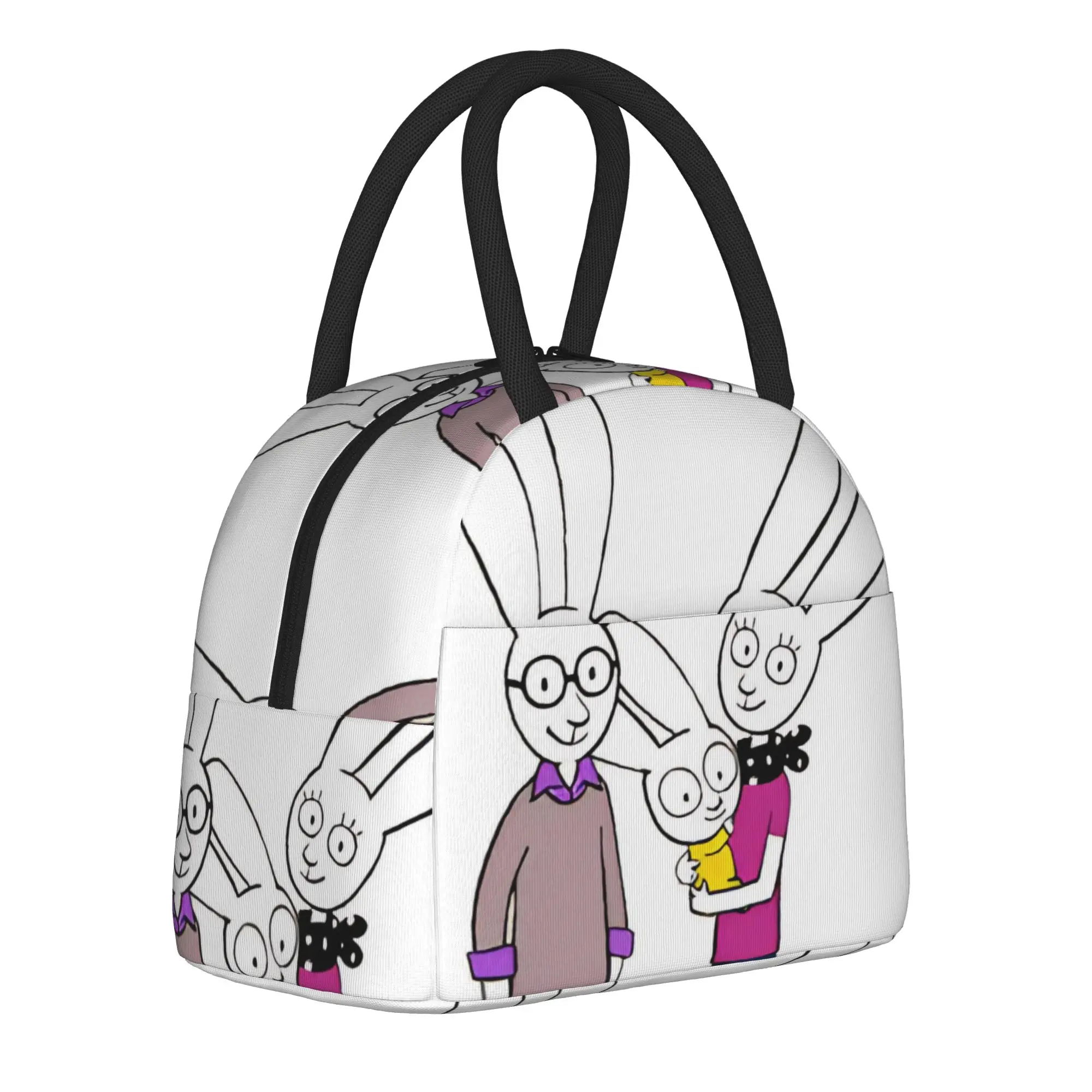 Simon Super Rabbit Thermal Insulated Lunch Bags for School  Portable Food Container Bags Men Women Thermal Cooler Food Box