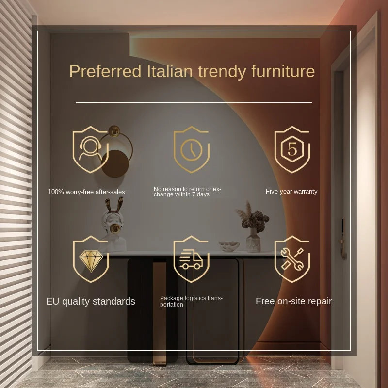 ZZXL  Affordable Luxury Style Marble Entrance Cabinet Sideboard Cabinet Side View New Chinese Console