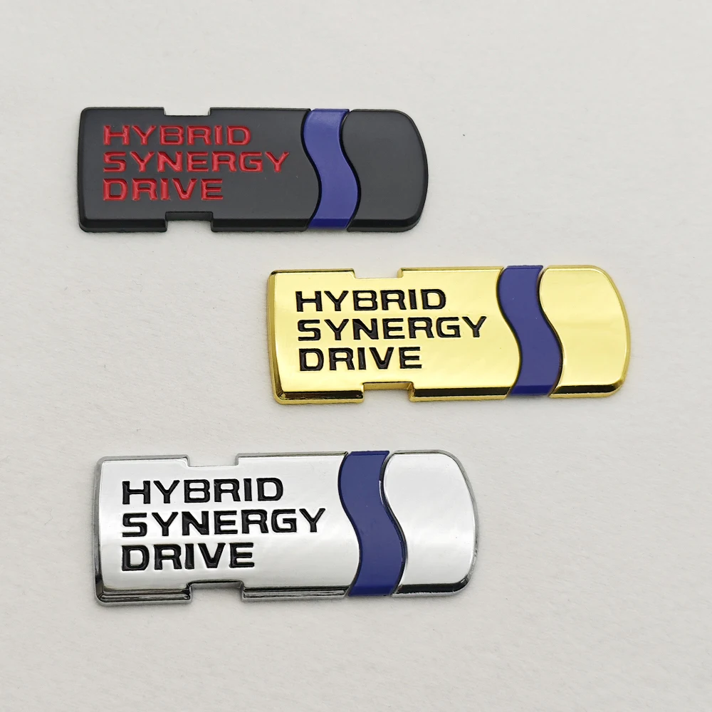 ثلاثية الأبعاد سيارة معدنية شارة الهجين التزامن محرك شعار شعار الجذع الحاجز ملصق لتويوتا كورولا بريوس كامري Rav4 أوريس اكسسوارات