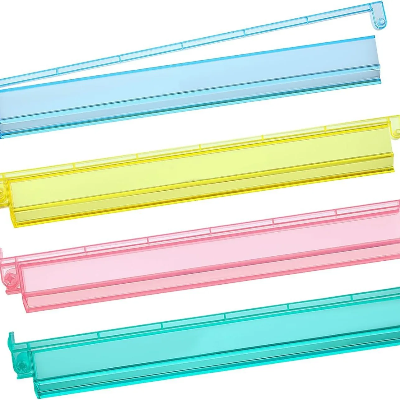 Multi Color Opition Plastic 18.5 Inch American Mahjong Ruler All-in-One Tile Rack & Pusher Combo Set of 4pc Game Accessory
