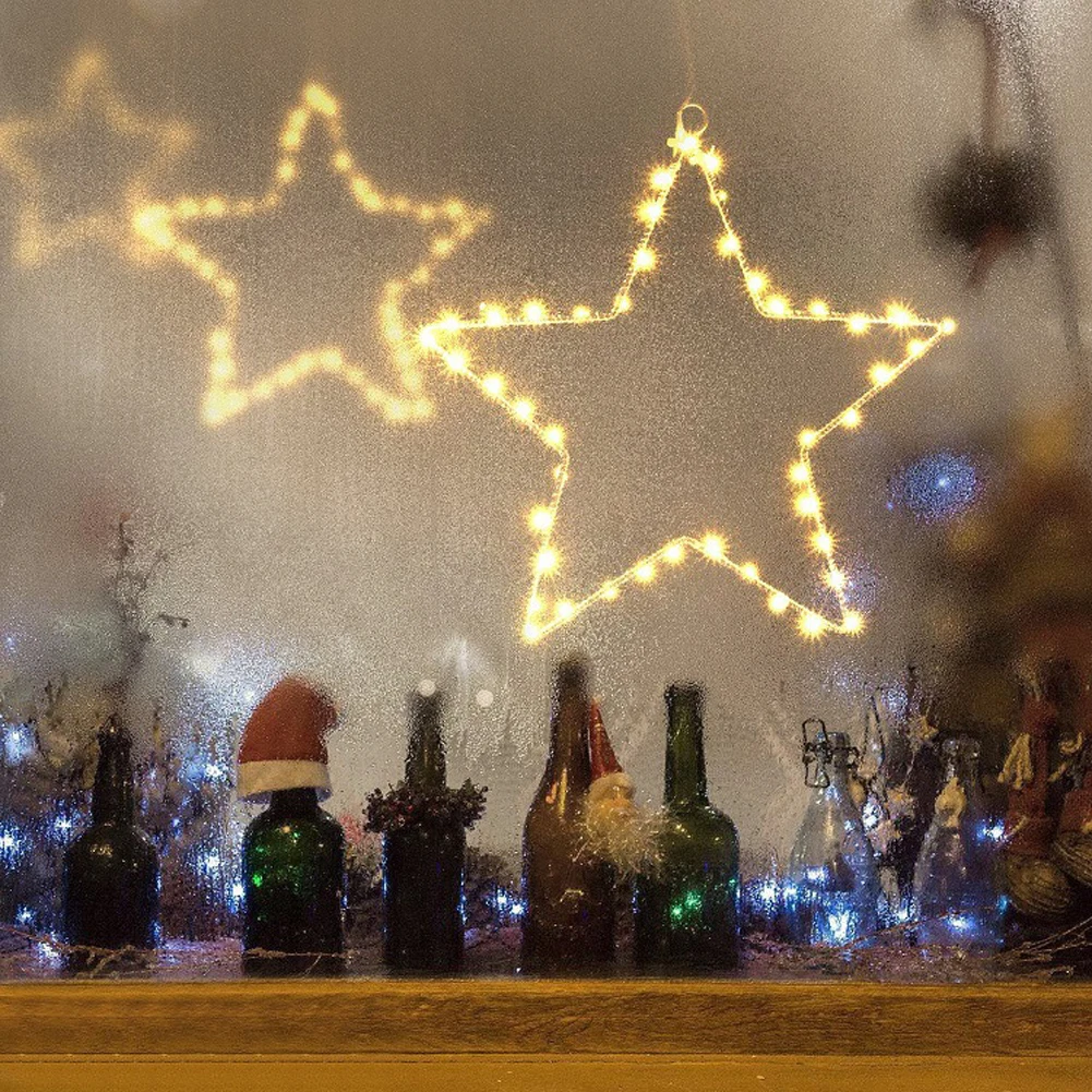 1pc Five-pointed Star String Lights, LED Star Lights, Decorative Star Lights with 8 Lighting Modes/Timer Christmas Decorations