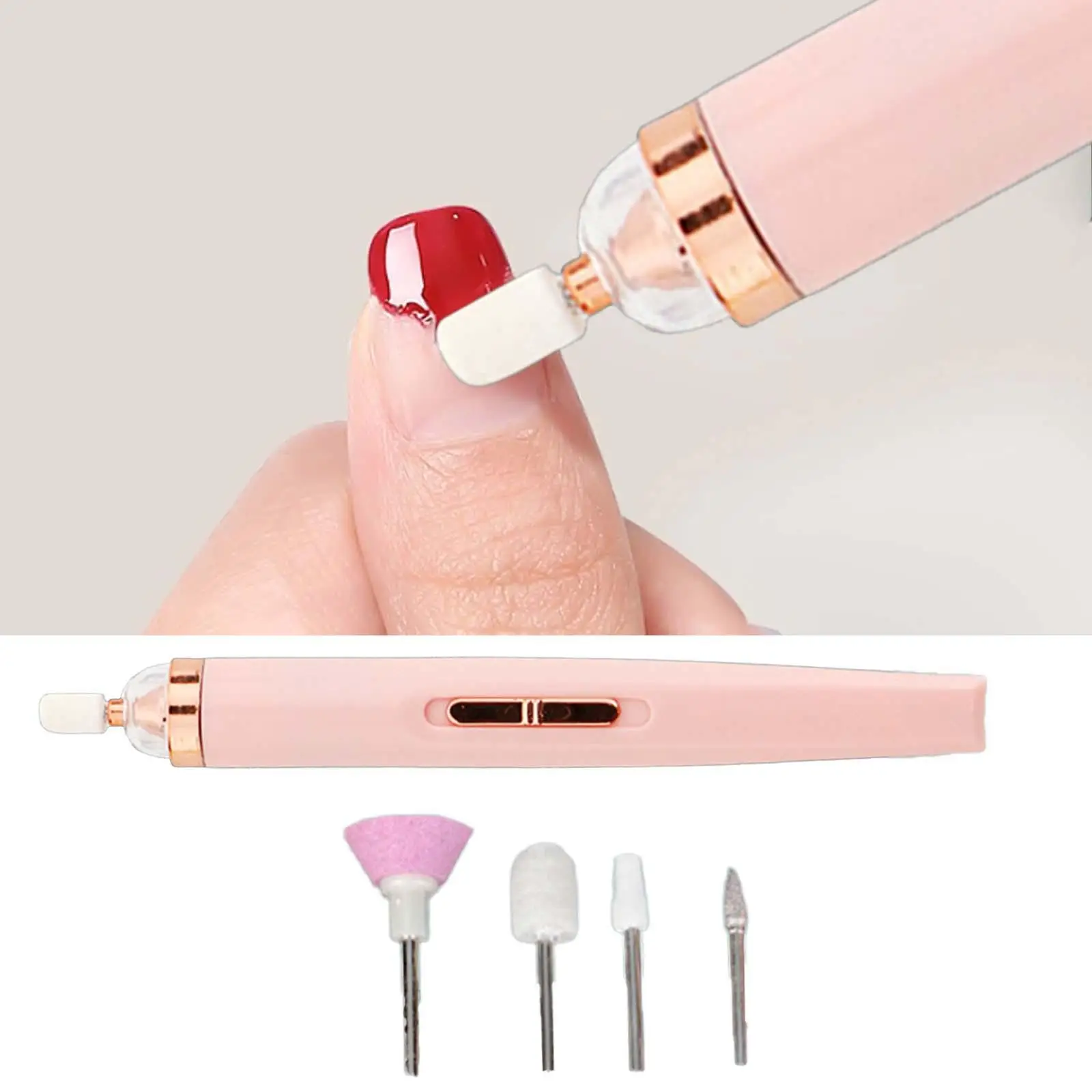 Kit de cuidado de uñas eléctrico portátil para manicura y pedicura profesional