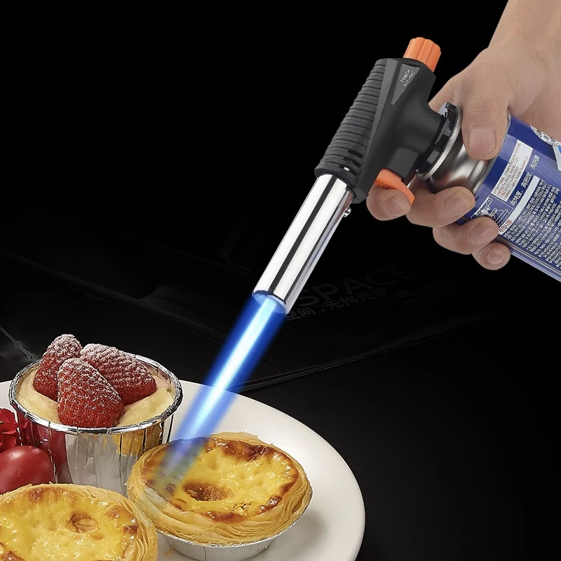 Welding Gas Torch Flame Gun Nozzle Outdoor Cooking BBQ Camping Flamethrower Gas Butane Burner Kitchen Lighter Welding Equipment