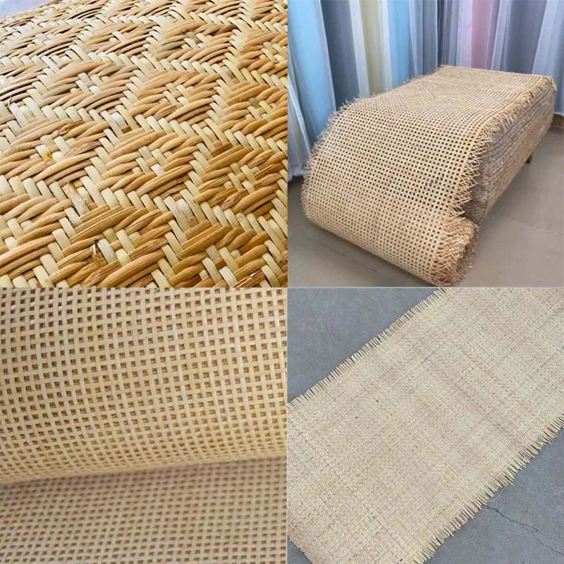 40/50cm Width Real Natural Indonesian Rattan Cane Webbing Roll Material For Home Furniture Chair Cabinet Ceiling