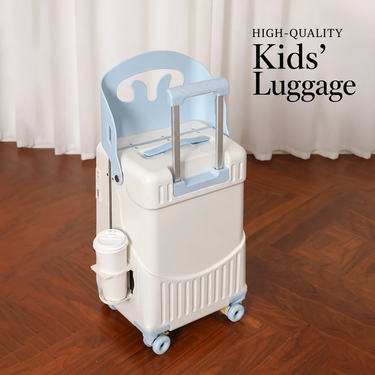 2026 New Premium Kids Ride On Luggage 20 Inch Front Opening Aluminum Frame Carry On Baby Travel Stroller Trolley Suitcase