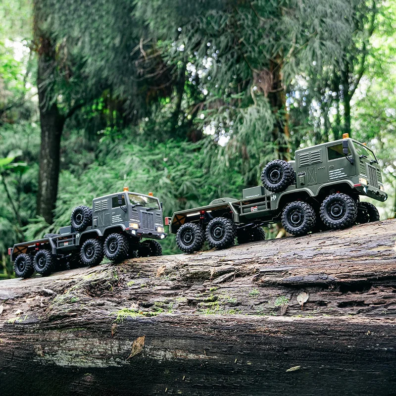 Hobby Plus 1/18 Cr18p 8 × 8 Explorer camion tout-terrain multifonctionnel pleine taille à huit roues motrices brossé Simulation avec treuil