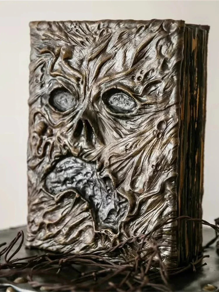 Vintage Necronomicon – Dark Magic Summoning-Buch, Kunst- und Handwerkssammlerstück mit Kunstledereinband