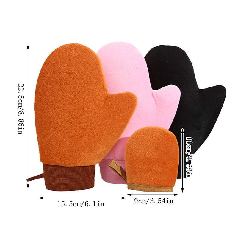 Reusable Body Self-Tanning Glove Cream Lotion Mousse Body Cleaning Glove Double-Sided Prevents Sticky Hands Applicator Self Tan