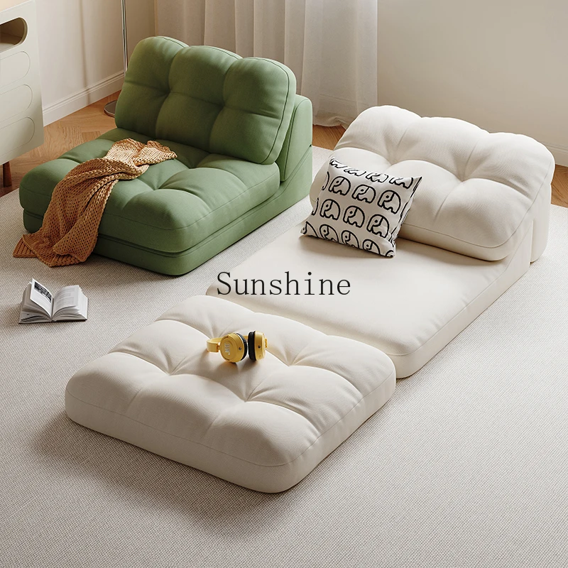 

Cheese tatami lazy fabric sofa bed sitting and sleeping dual-purpose leisure chair