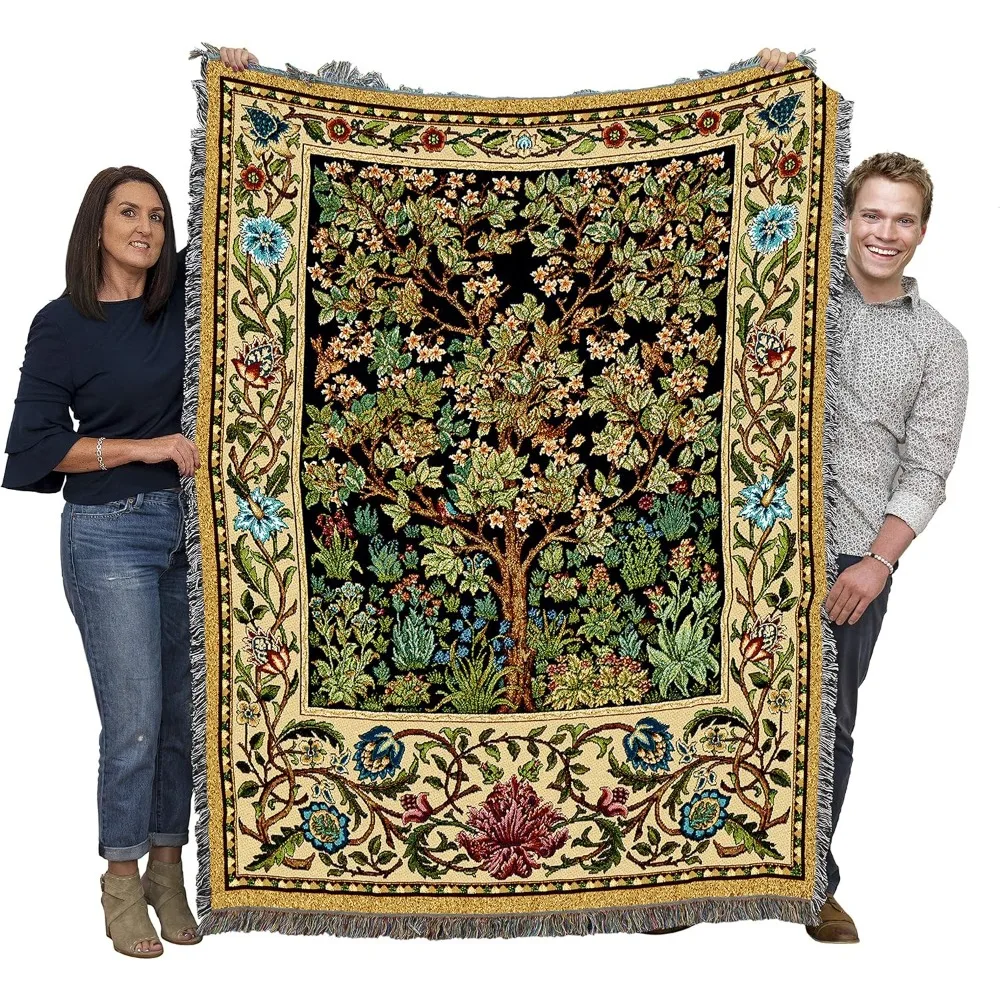 Pure Country Weavers Tree of Life Blanket - Arts & Crafts - Throw Woven from (72x54), Tapestry