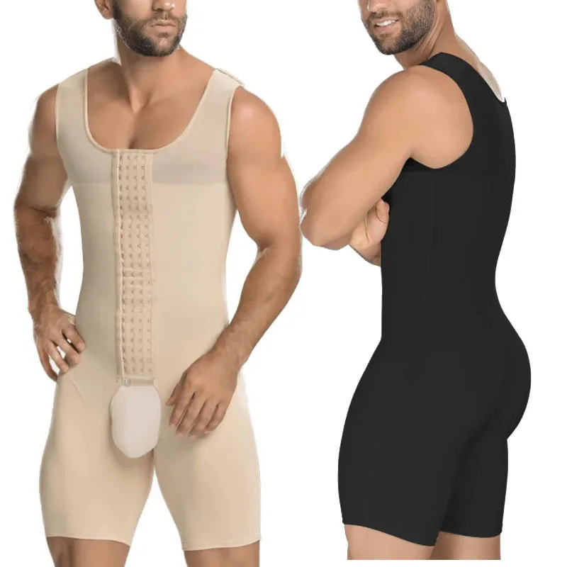 Garteder Men's Compression Bodysuit Shapewear Shirt Girdle for Tummy Control Bodybuilding Shaper Fajas Para Hombre Garments