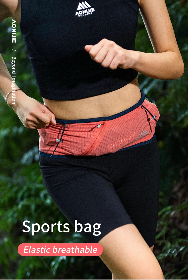 AONIJIE W8101 Hydration Running Belt Waist Pack Travel Money Bag Trail Marathon Gym Workout Fitness Mobile Phone Holder