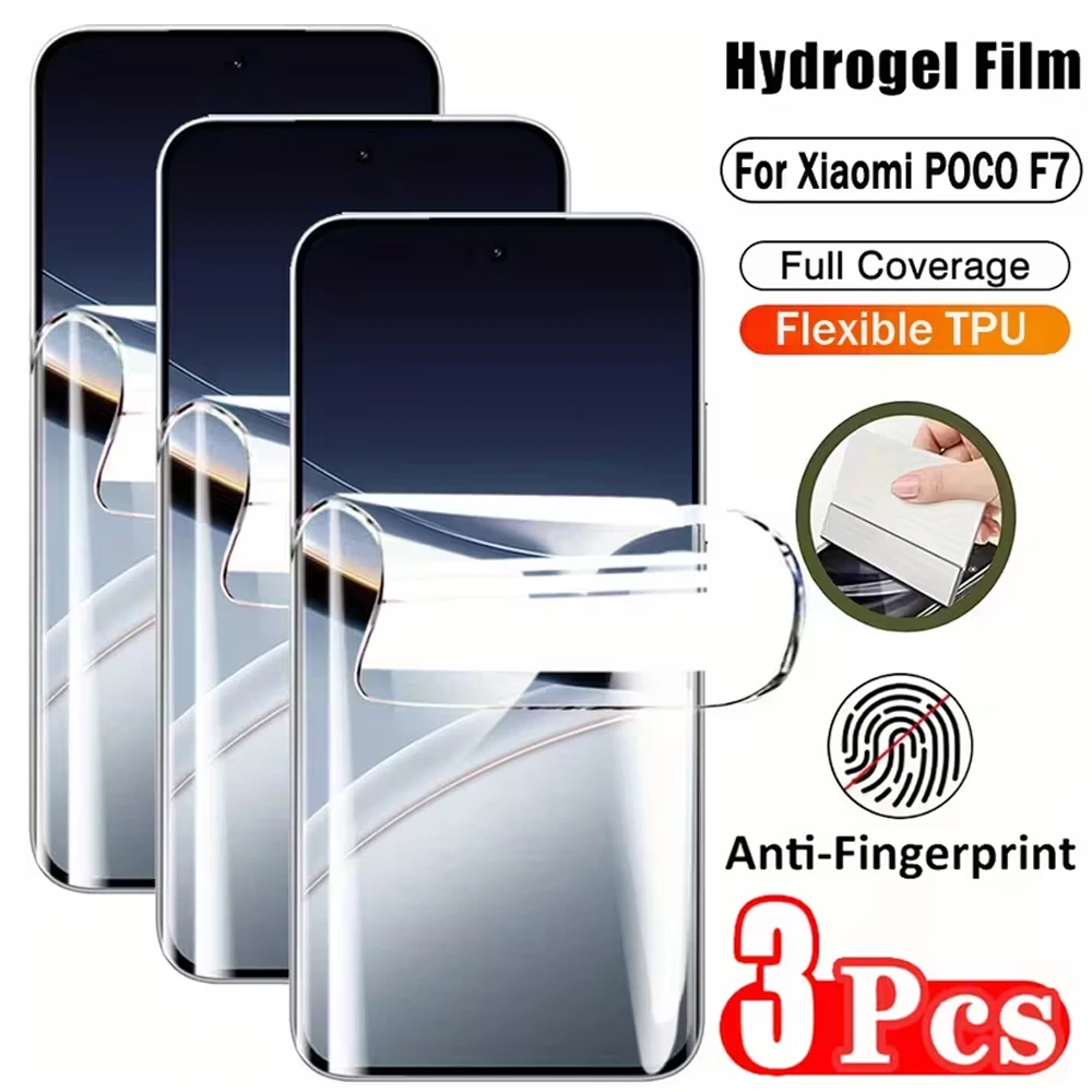 1-3pcs Full Cover Hydrogel Film For Xiaomi Poco X8 Pro Max F8 Pro X7 Pro M7 Plus X7 F7Pro M6Pro F6 Pro X6 Pro F5 Pro Not Glass