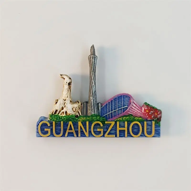 Guangzhou Canton Tower Fridge Magnet Refrigerator Sticker China Resin Souvenir