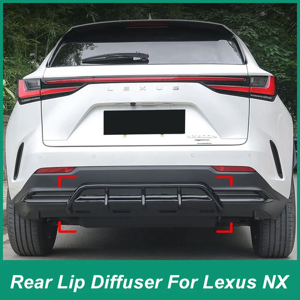 For Lexus NX260 NX350H 400H 2022-2023 Front and Rear Bumpers Diverter Diffuser Body Kit ABS Material Spoiler Modified Black Carb