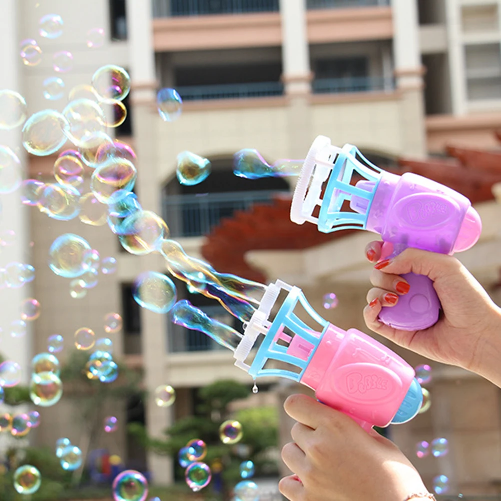 Elektrische Bubble Gun Kinderen Fan Zeepbellen Pistolen Bubble In Bubble Maker Machine Blazen Speelgoed Voor Jongens Meisjes Buitenspellen