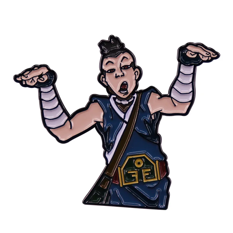 Funny Cartoon Role Badge Avatar The Last Airbender Sokka Enamel Pin Brooch Jewelry