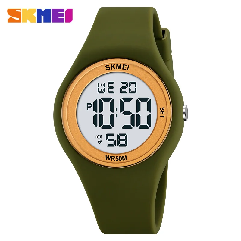 SKMEI Youth Outdoor Digital Countdown Sports Watch 5Bar Waterproof Stopwatch Wristwatch For Men Women Student Alarm Reloj Hombre