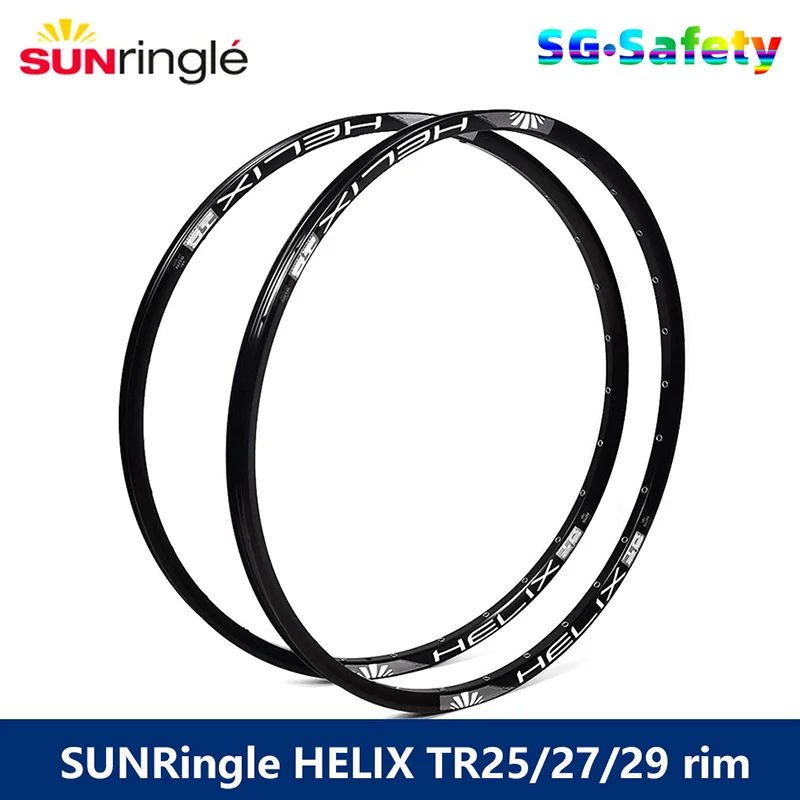 SUNRingle HELIX 자전거 림, 알루미늄 합금 산악 도로 자전거 TR25 TR27 TR29 28/32 홀, XC DH 26/27.5/29 인치 진공 휠 림