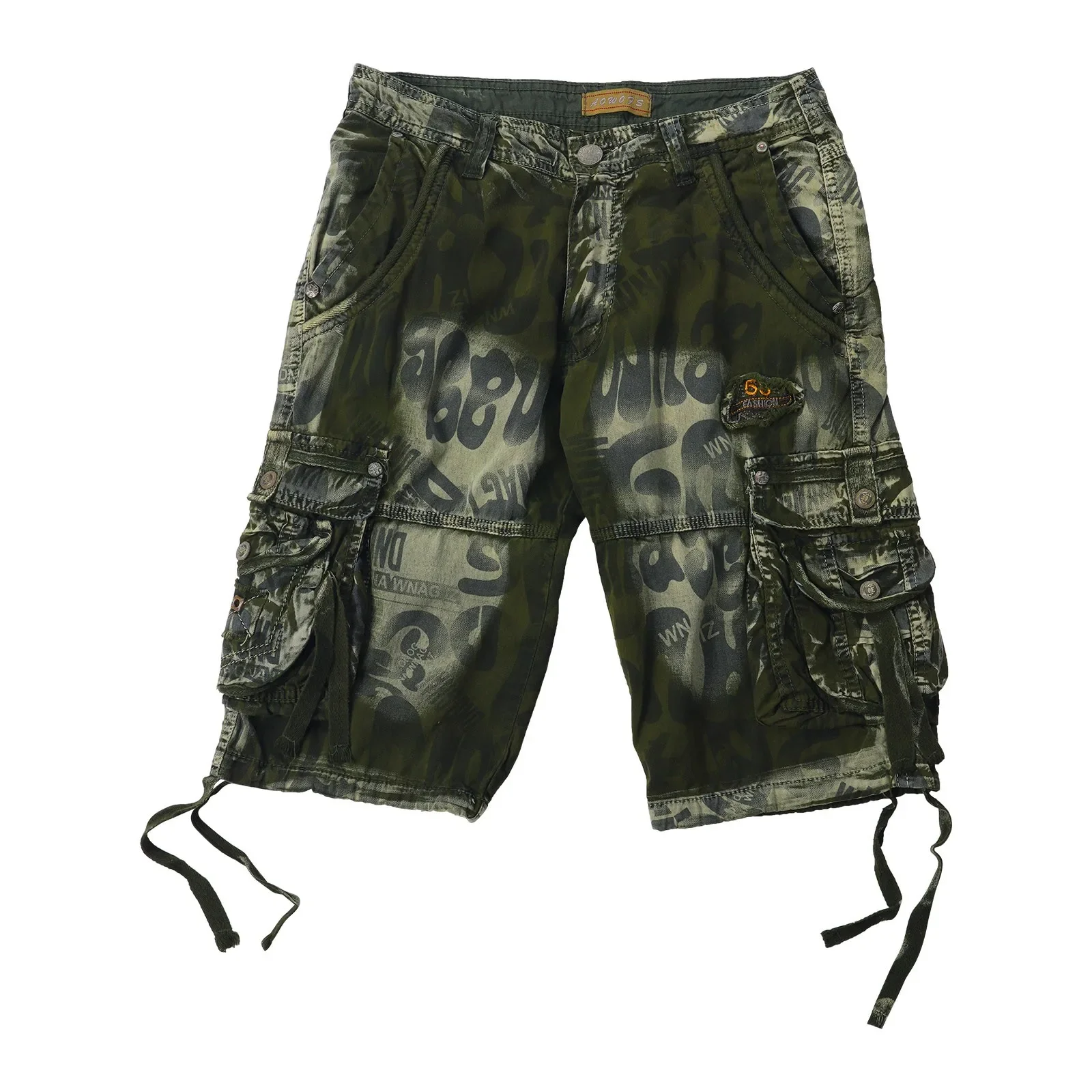 Adult Men New Loose Short Pants Multiple Pockets Men\'S Camouflage Cargo Shorts High Quality Fashion Men\'S Leisure Daily Wear