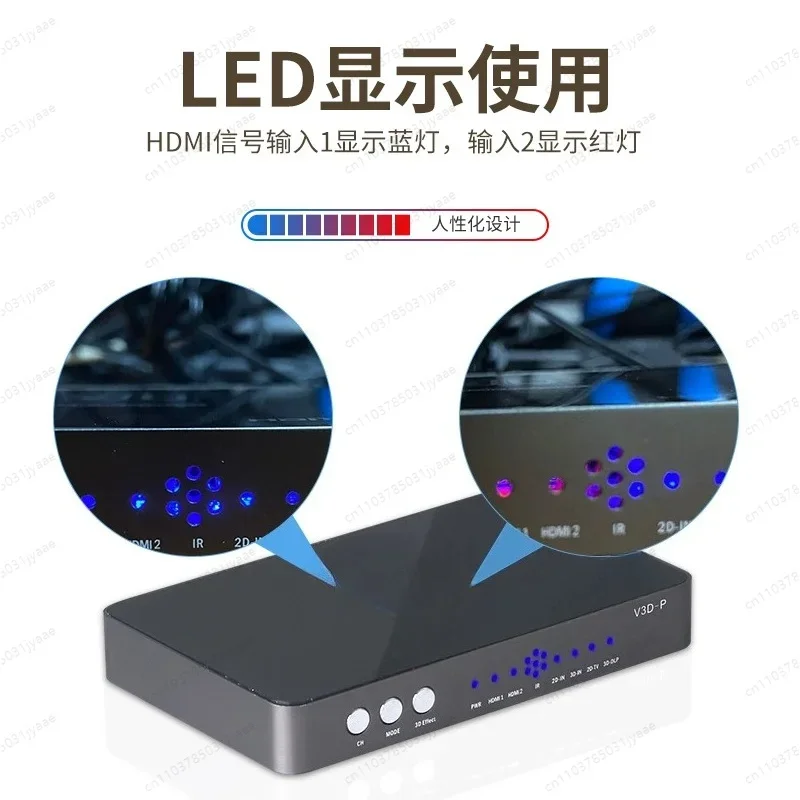 

2D to 3D video converter with DLP projector 3D TV display AR smart head wearing