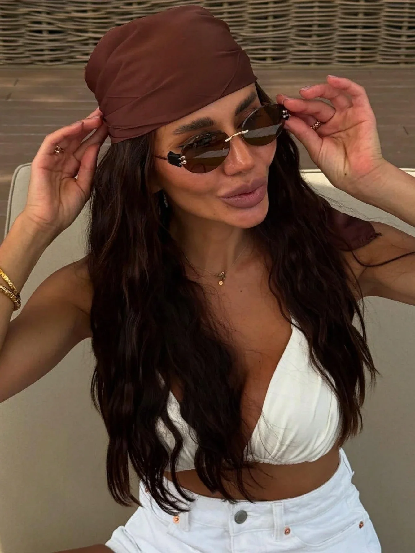 

Women's Solid Color Scarf Headband Minimalist Summer Beach Vacation Accessory