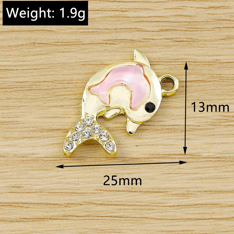 10 Stück gemischte niedliche Kristall-Seestern-Muschel-Fischschwanz-Anhänger für die Schmuckherstellung von Ohrringen, Halsketten, Armbändern, DIY-Bastelarbeiten und Geschenken – Detail 17