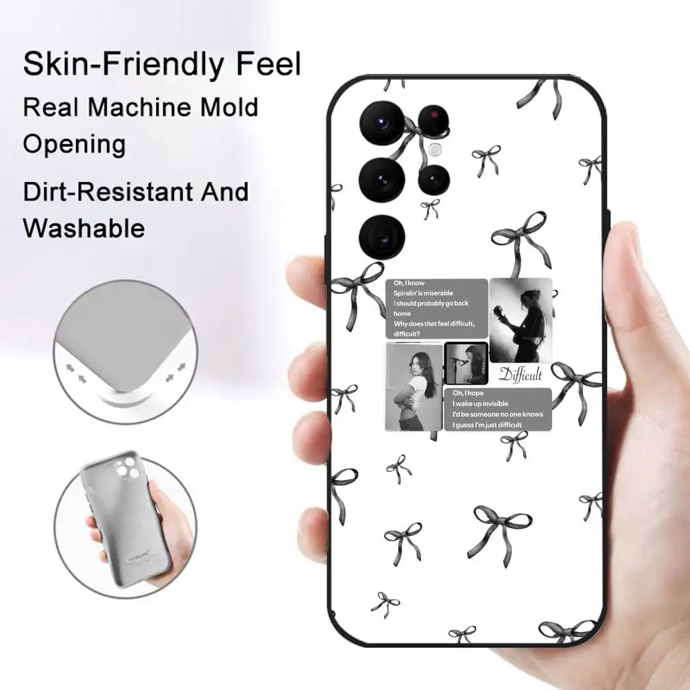 حافظة هاتف G-Gracie A-abrams Singer لهاتف سامسونج S Series s21 s22 s23 s24 s25 FE Plus كلاسيكية متعددة الاستخدامات غلاف ناعم أسود