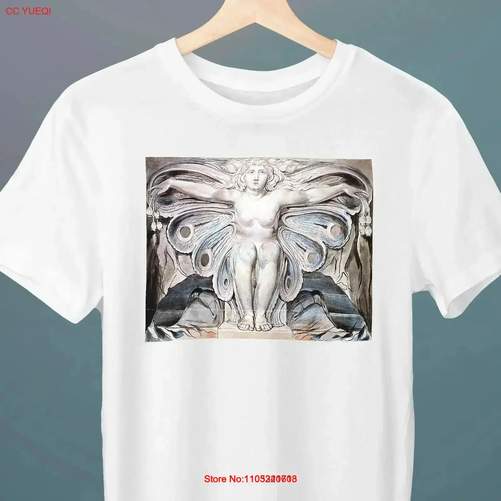The Grave Personified William Blake Painting T Shirt Art Religious for Her Him Lover vintage Washed Stretched fashion vintage