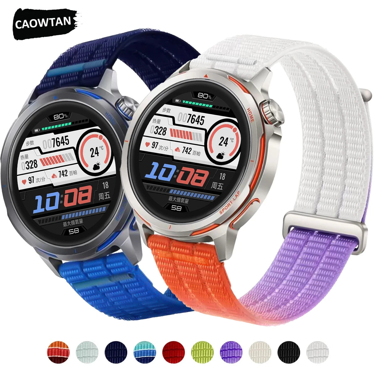 22mm Breathable Woven Strap for Huawei Watch GT Runner 2 GT6 Pro GT5/4 46MM 18 20mm Band for Samsung Galaxy Watch7 6 5 40mm 44mm