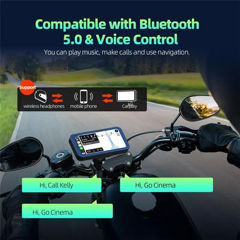 A30P-Motorcycle Carplay Screen Wireless Carplay & Android Auto 6.25