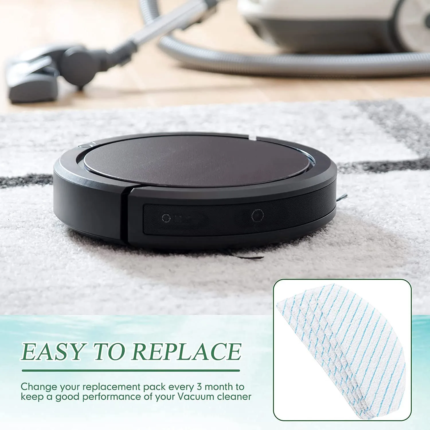 Tampons de rechange pour aspirateur robot Ecovacs T9 T9 + T8 T8 + T8 AIVI N8 N8 Pro N8 Pro +, 100 pièces