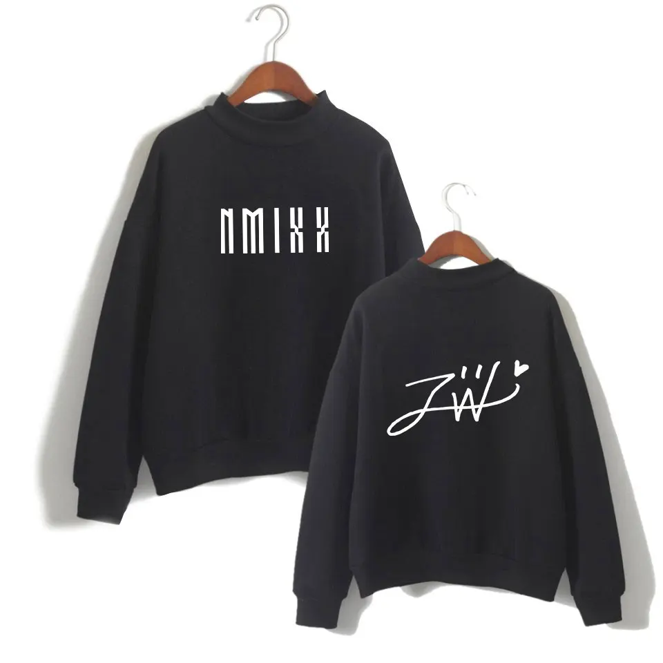 

NMIXX Sweatshirt Kpop LILY HAEWON SULLYOON BAE JIWOO KYUJIN Signature Hip Hop Turtleneck Print Kpop NMIXX Merch Clothes