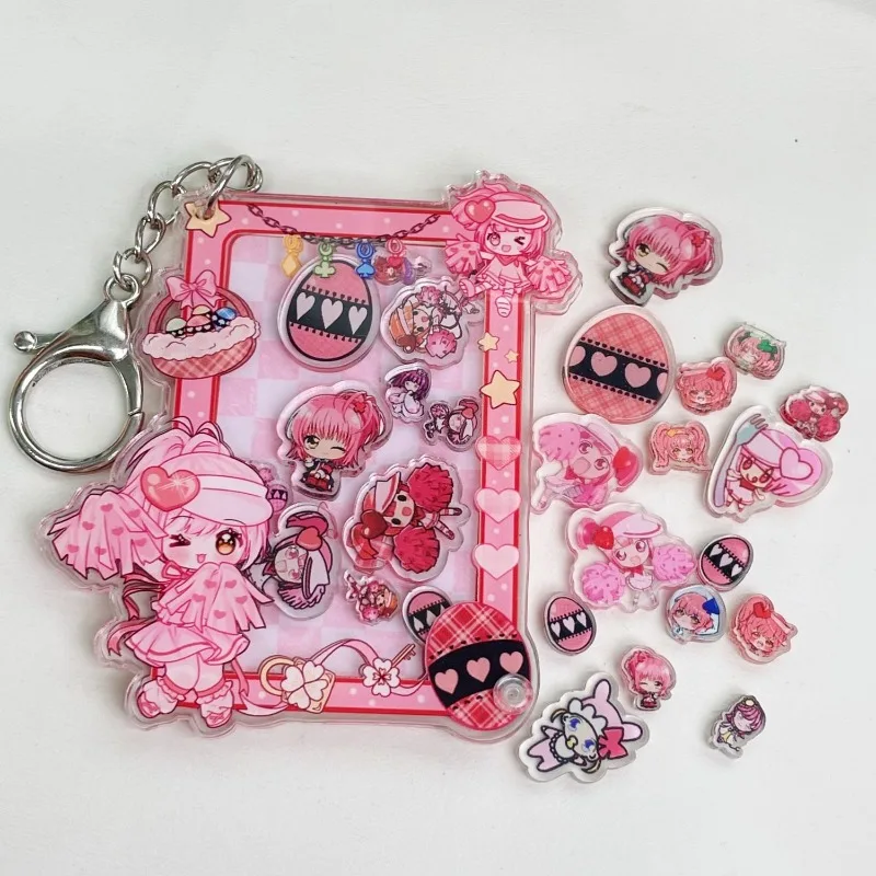 Shugo Chara Anime Keychain Hinamori Amu Tsukiyomi Ikuto Acrylic Key Chain Woman Kawaii Bag Pendent Decor Accessories Collection