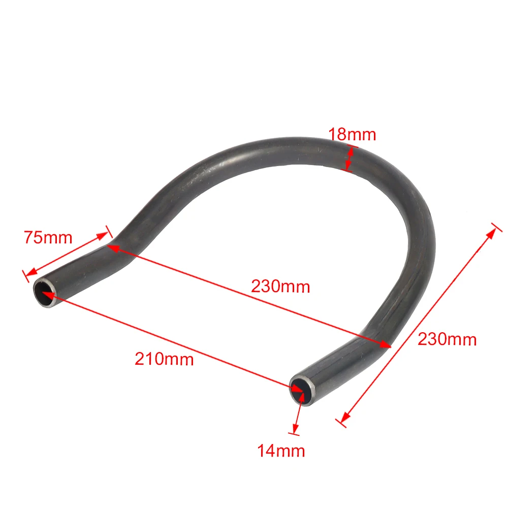 Motorcycle Flat Upswept Tracker End Rear Seat Loop Cafe Racer Modified Frame Hoop for Universal Yamaha BMW Honda CB LED Light