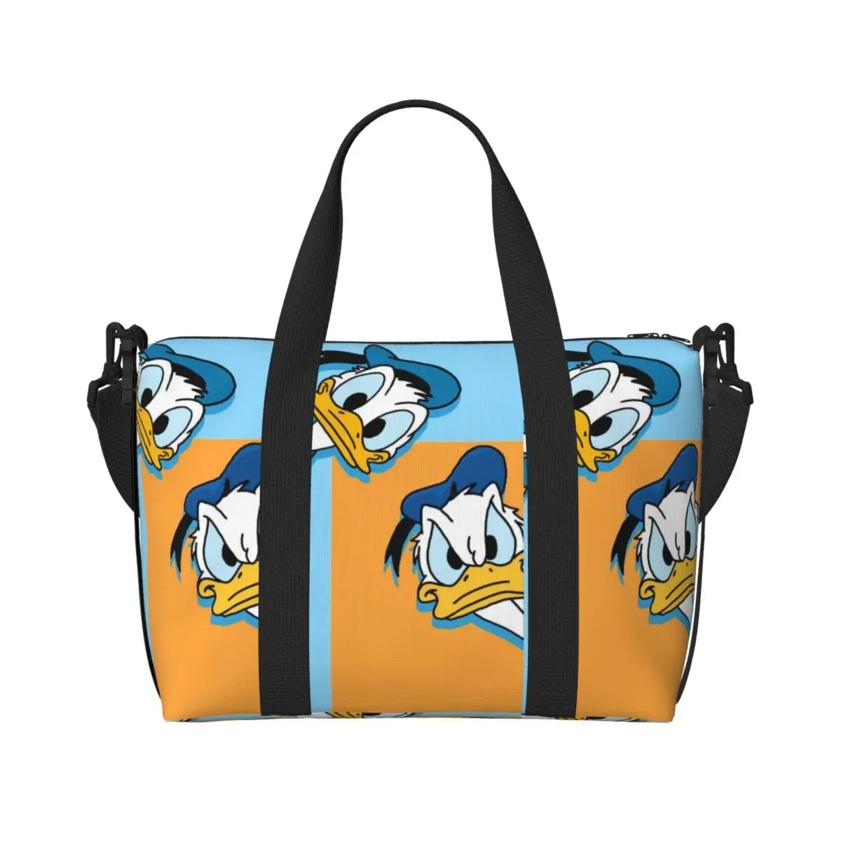 

Сумка-тоут Custom Donald Anime Duck для женщин, большая вместительная сумка для спортзала, пляжа и путешествий