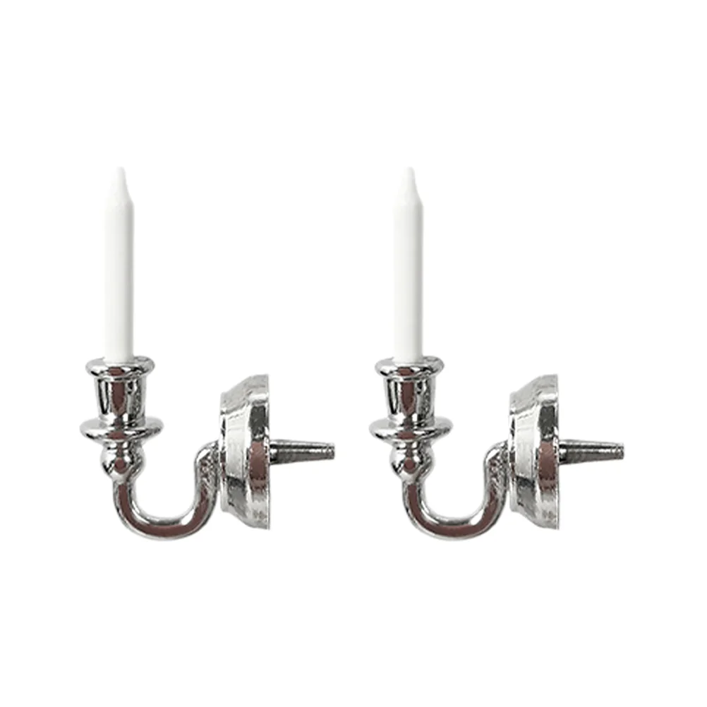 

Home Goods Decor Wall Lamps Dollhouse Light Accessories Silver Ferroalloy Small
