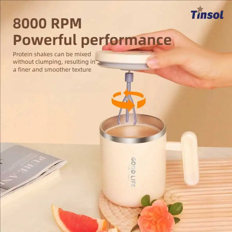 خلاط كهربائي صغير جديد محمول لبودرة البروتين، خلاط هزاز، كوب قهوة كهربائي للسفر، أدوات المنزل والمطبخ