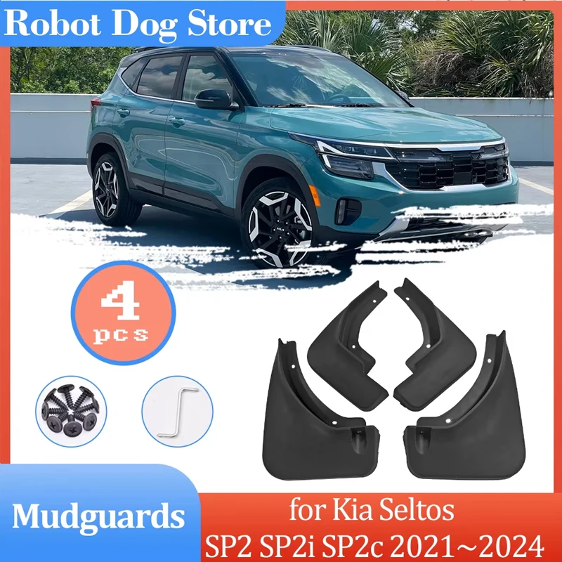 

Mudguards for Kia Seltos SP2 SP2i SP2c 2021-2024 Mudflaps Mud Flaps Part Splash Guards Cover Spoiler Fender Flare Car Accessorie