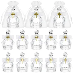 Baptism Favors for Guests Holy Bottles with Cross Catholic Christian Water Container for Holy Communion Gifts Church Wedding