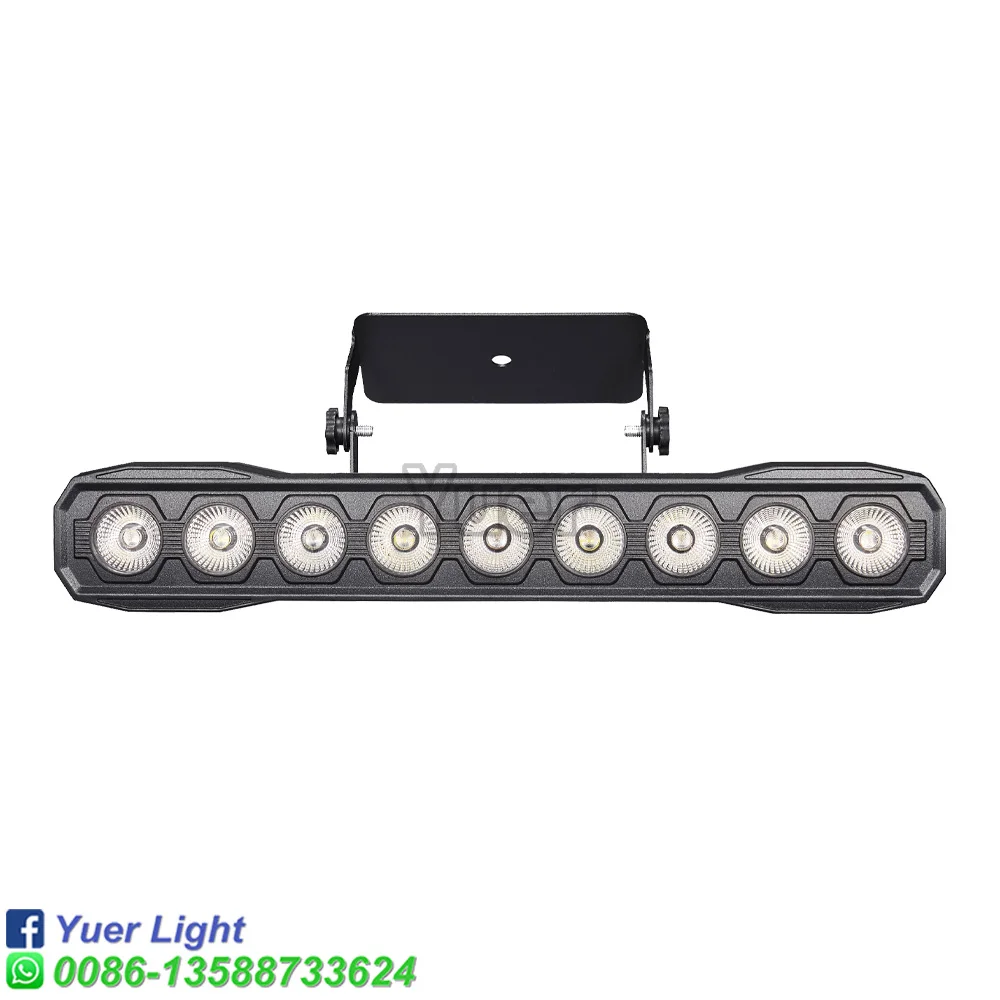 YUER LED 9x16W RGBW 4in1 Bar Light Wash Beam Strobe Effect Remote DMX512 Control Party Dj Disco Club Night Stage Lighting