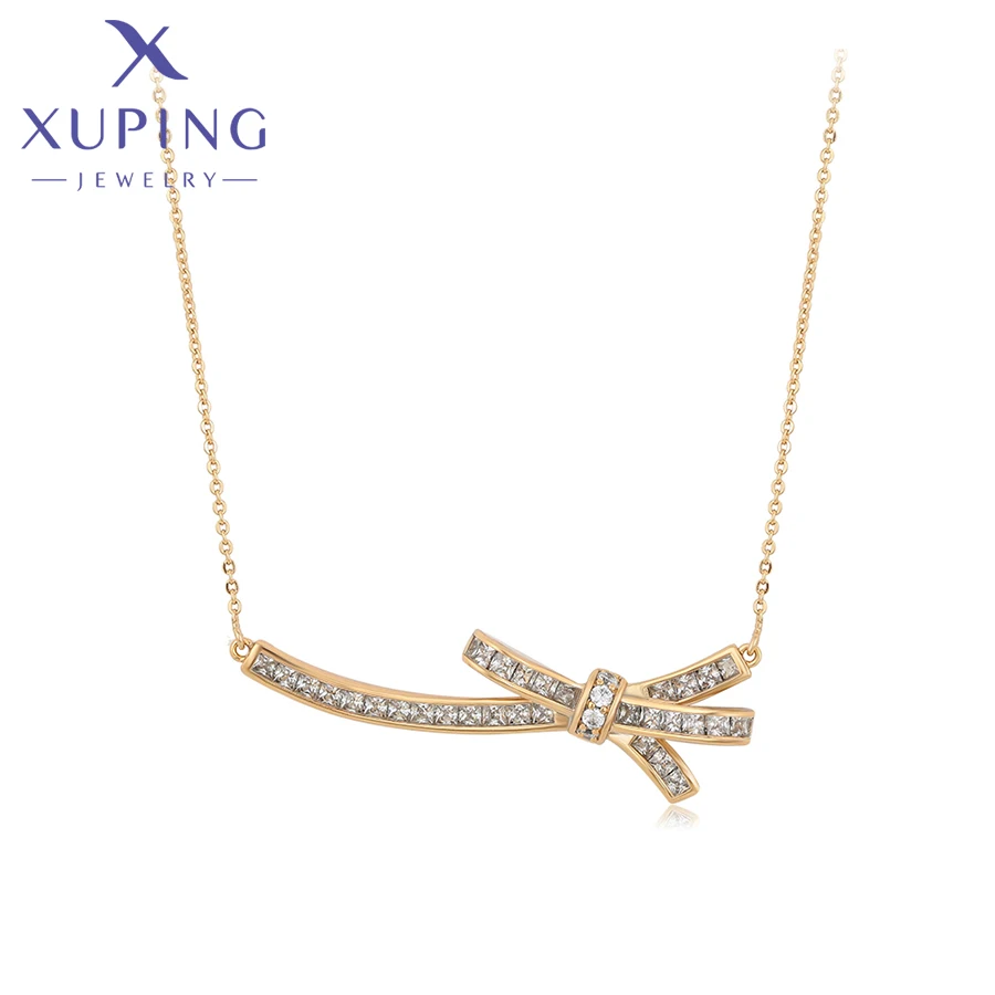 Xuping Jewelry New Arrival Special Fashion Stone Romantic Pendant Necklace of Gold Color Women Exquisite Gift X000682842