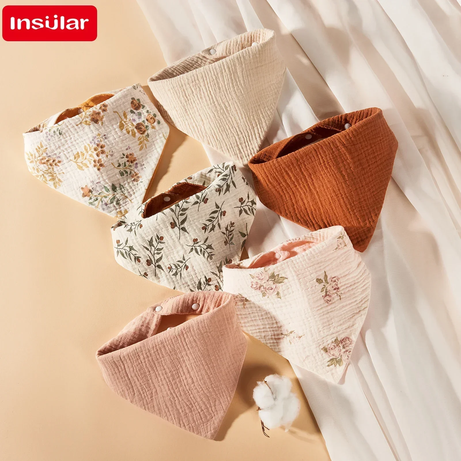 

New Cotton Triangle Saliva Towel Baby Bibs Newborn Print Patchwork Bib Bandana Burp Cloth For Boys Girls Feeding Drool Bibs