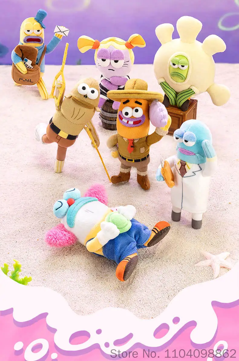 Pop Mart Gong Spongebob Squarepants Bikini Bottom Residents Series 2 Funny Plush Blind Box Keychain For Adult Collectors view 6
