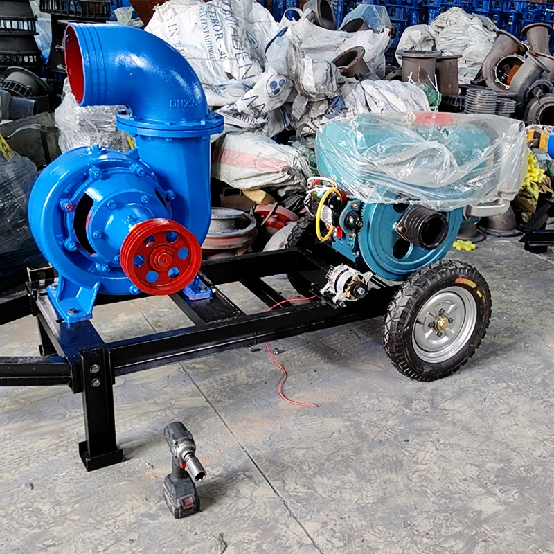 Portable High Lift 6inch High Pressure Centrifugal Diese Pump 100m3/h for Fountain & Pond Use