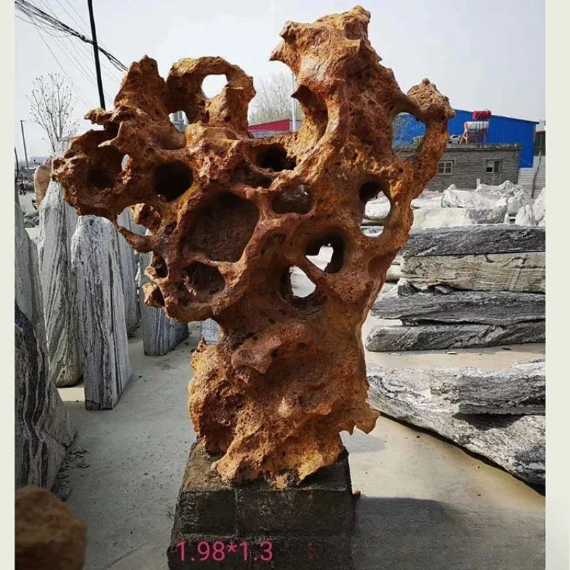 Garden landscape courtyard entrance park ornament, Taihu stone Lingbi, rough stone cave